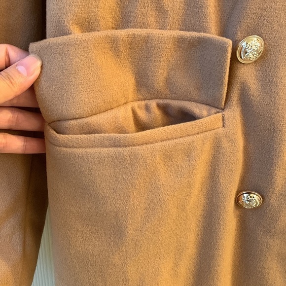 RVHSWDS Long Trench Coat Jacket Tan Neutral Medium READ - Picture 4 of 6
